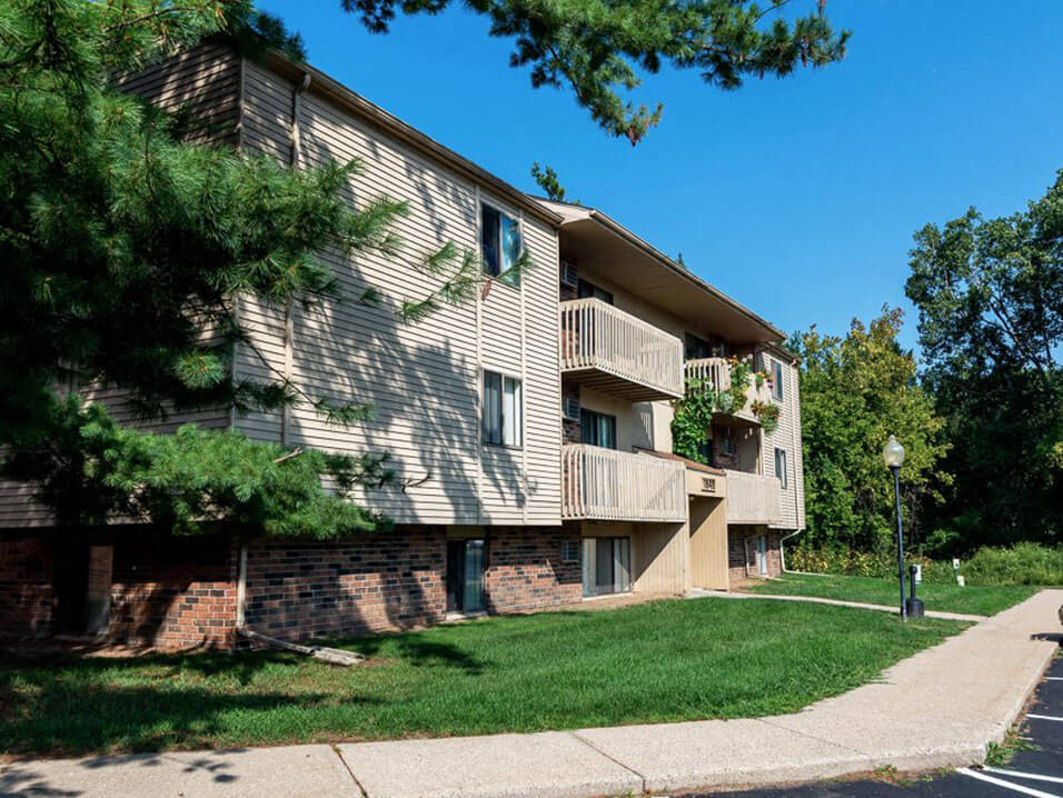 apartment building with balcony